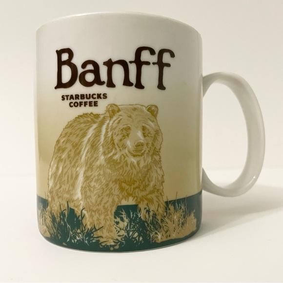 Starbucks BANFF Coffee Mug Global City Icon Collector Series Bear 2011 - Picture 1 of 16